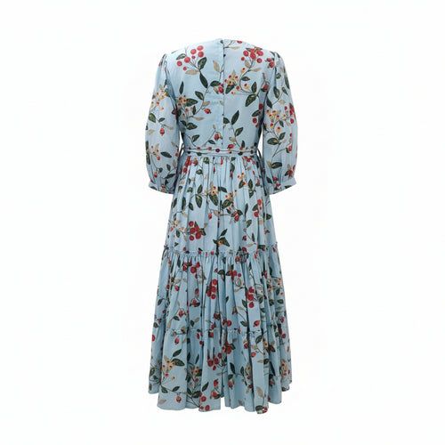 AGUA BY AGUA BENDITA BLUE 'MIEL FRUTAL' DRESS - SIZE L