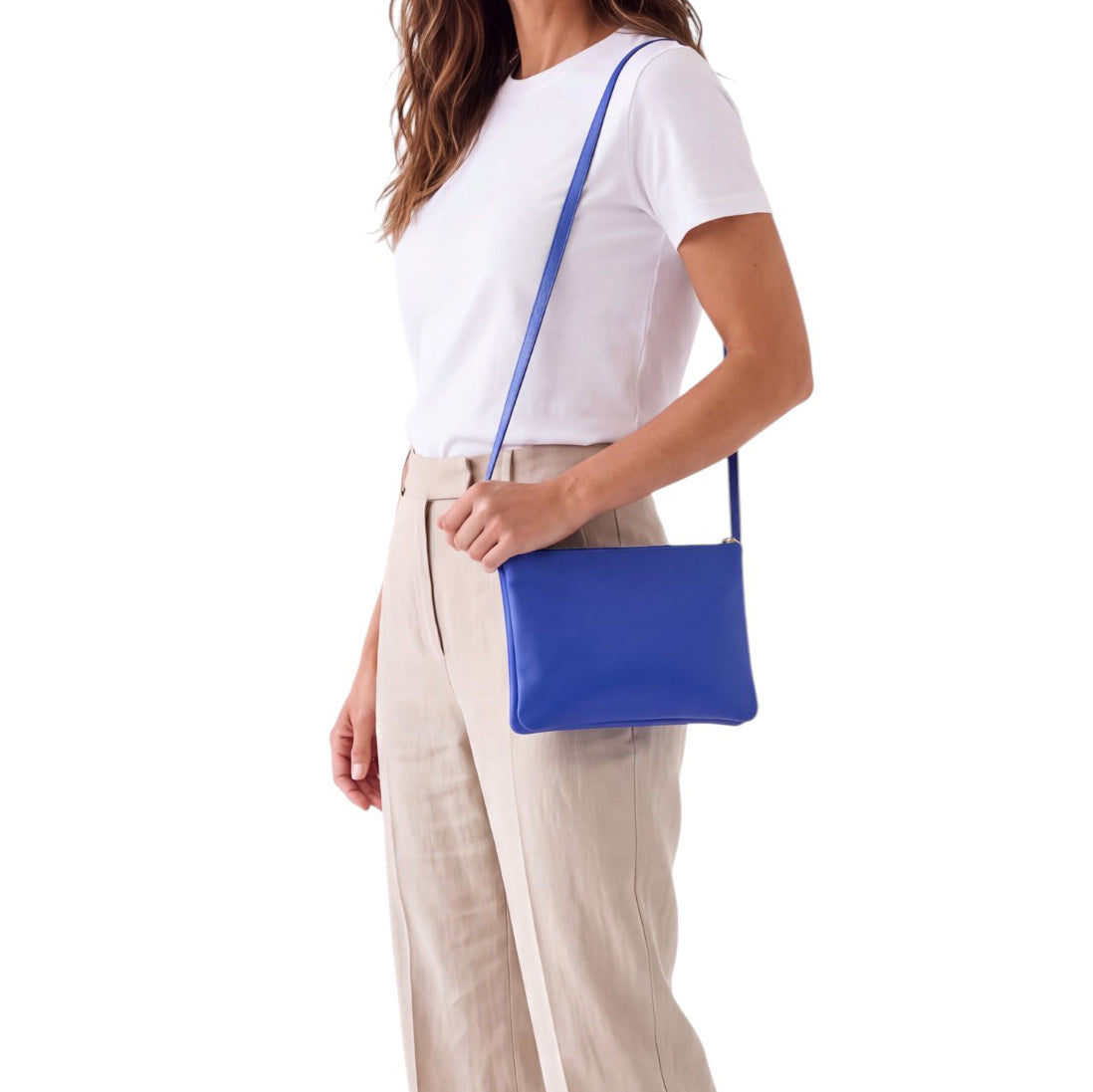 CELINE BLUE TRIFOLD CROSSBODY