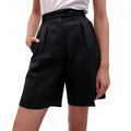 ALAÏA BLACK PLEATED SHORTS - SIZE XS