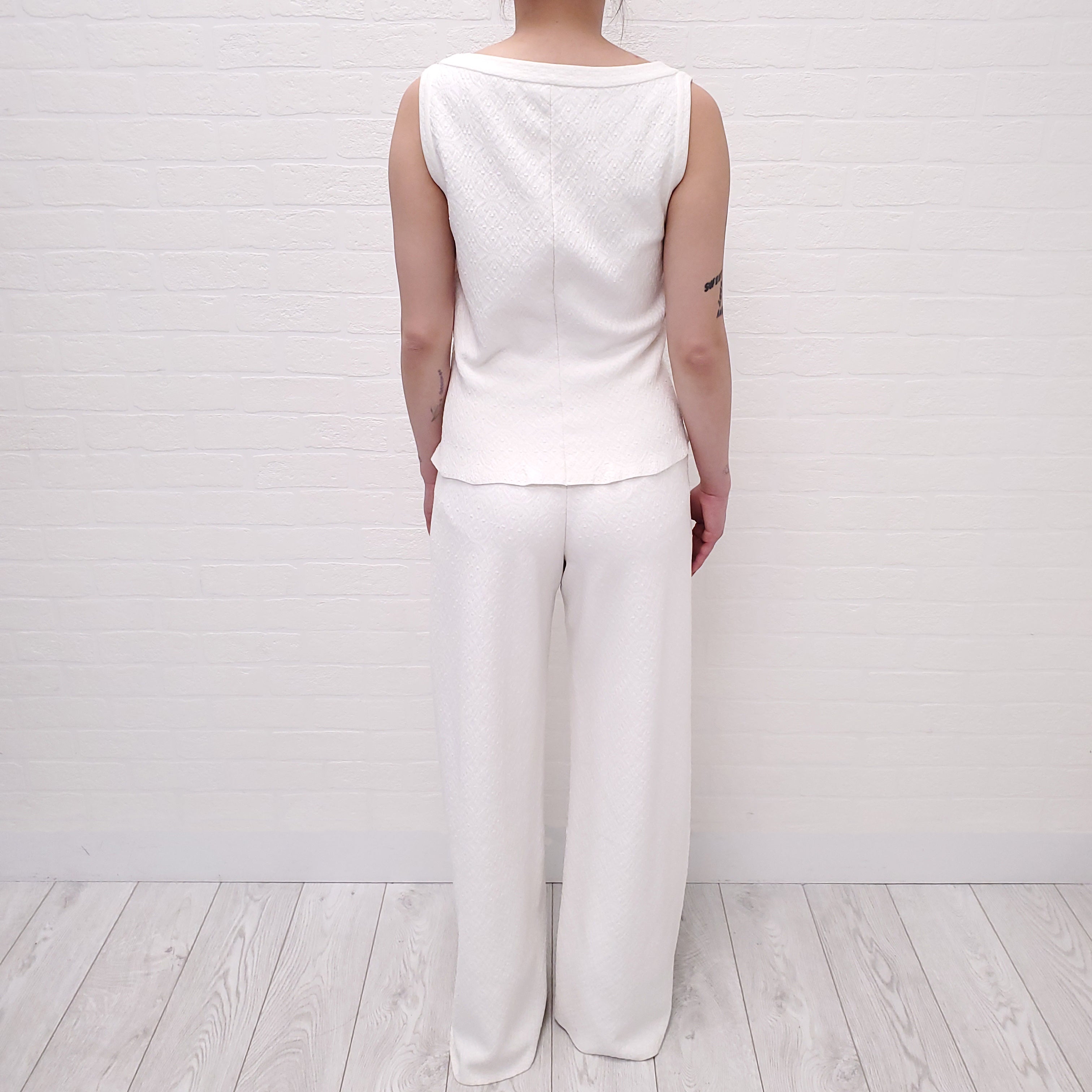 ALAÏA WHITE PANT SET - SIZE 42