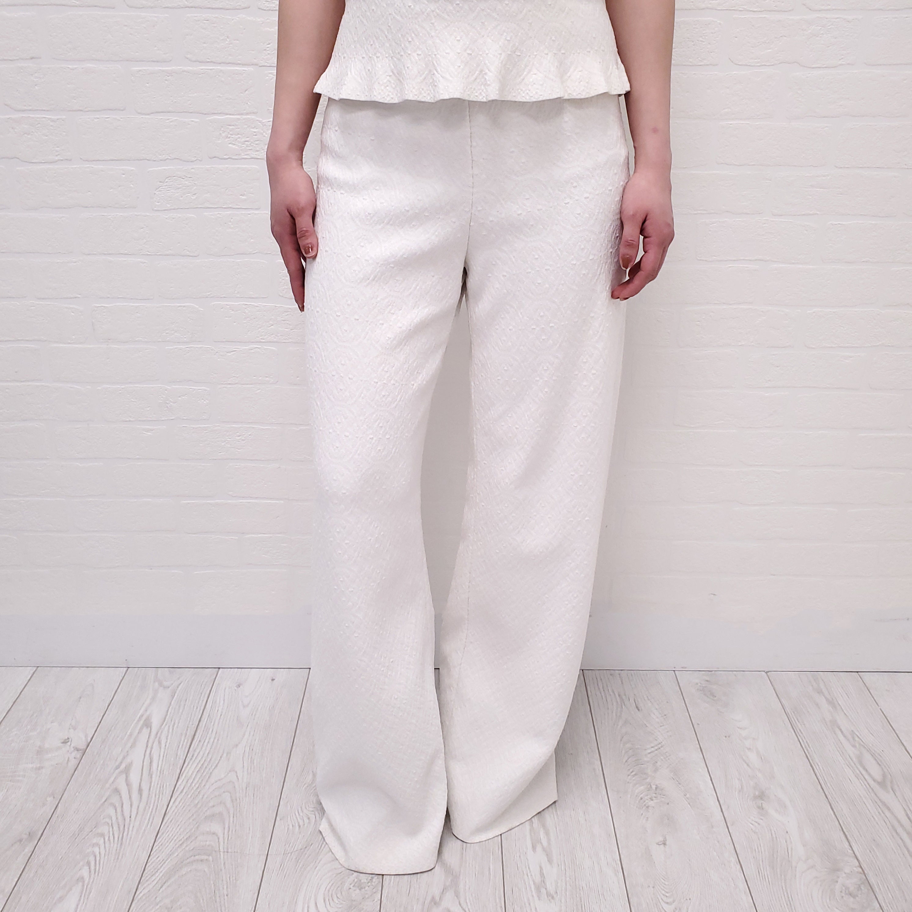 ALAÏA WHITE PANT SET - SIZE 42