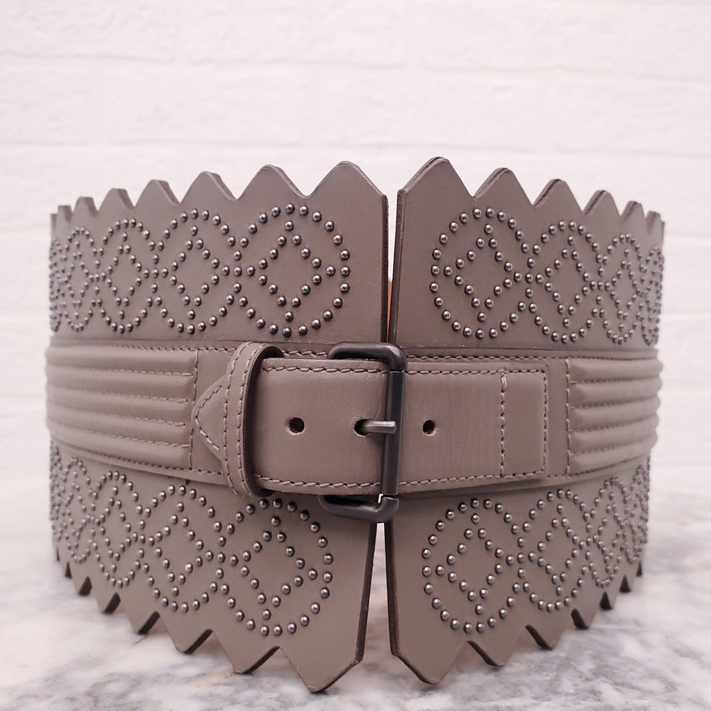 ALAÏA WIDE WAIST LEATHER BELT - SIZE 80