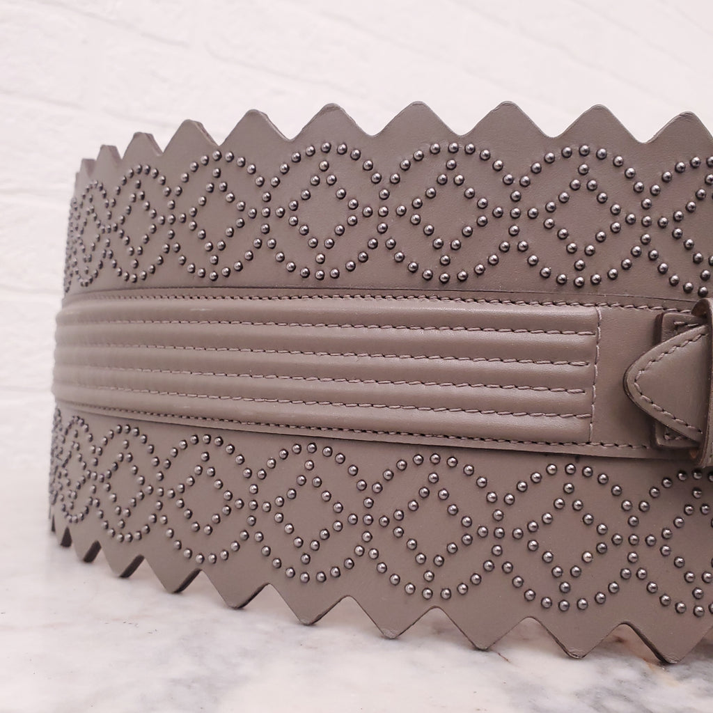 ALAÏA WIDE WAIST LEATHER BELT - SIZE 80