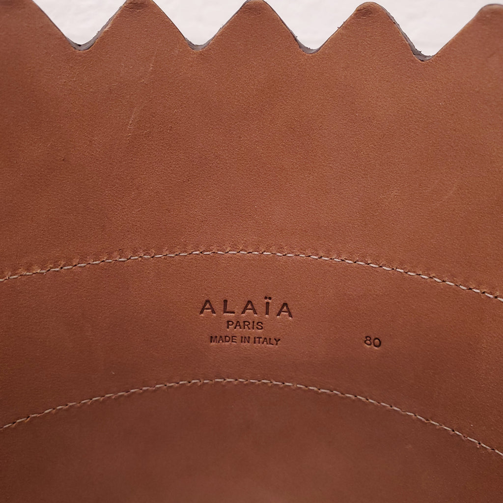 ALAÏA WIDE WAIST LEATHER BELT - SIZE 80