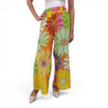 ALÉMAIS COLOURFUL FLORAL PRINT PANTS - SIZE 8