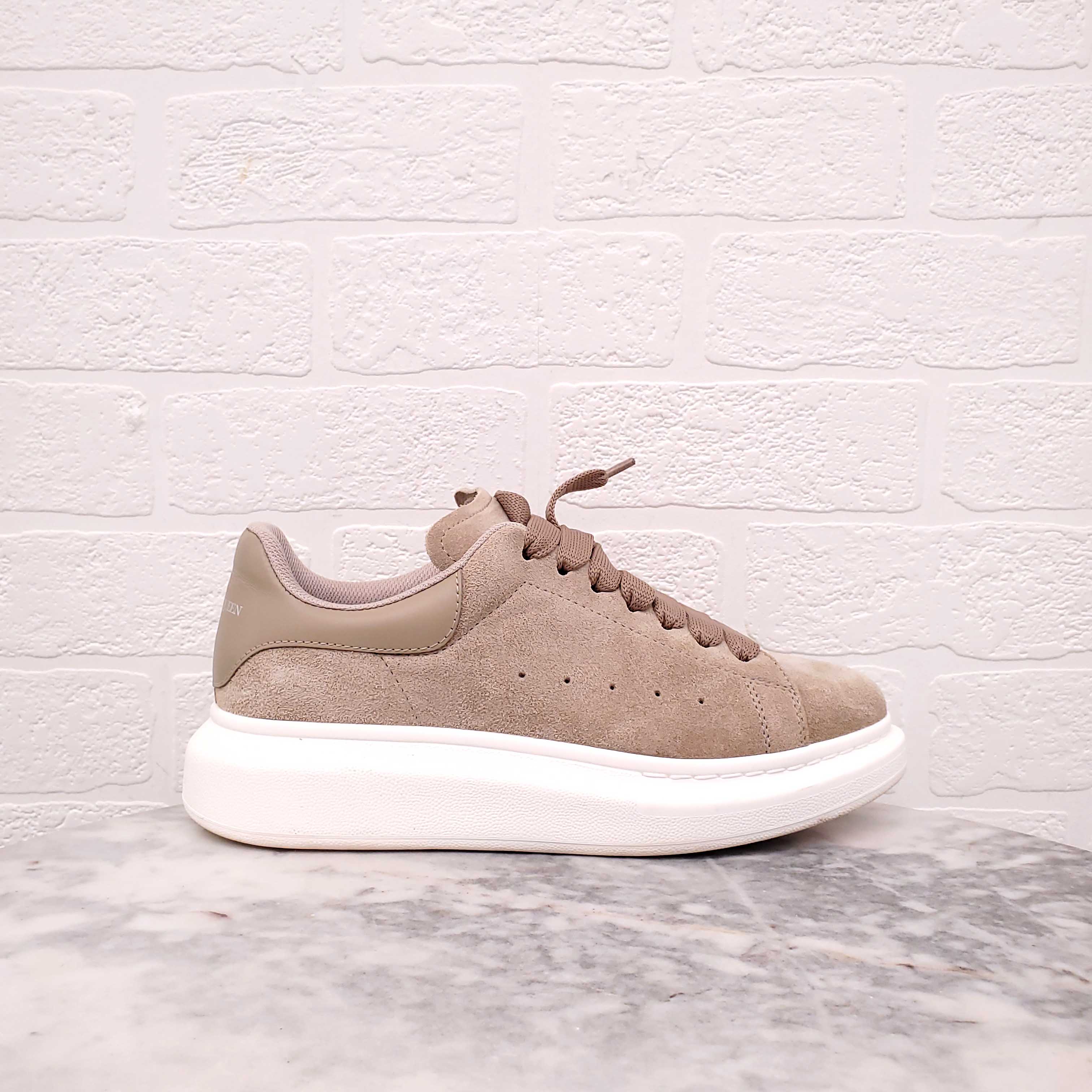 ALEXANDER MCQUEEN BEIGE SUEDE SNEAKER - SIZE 38.5