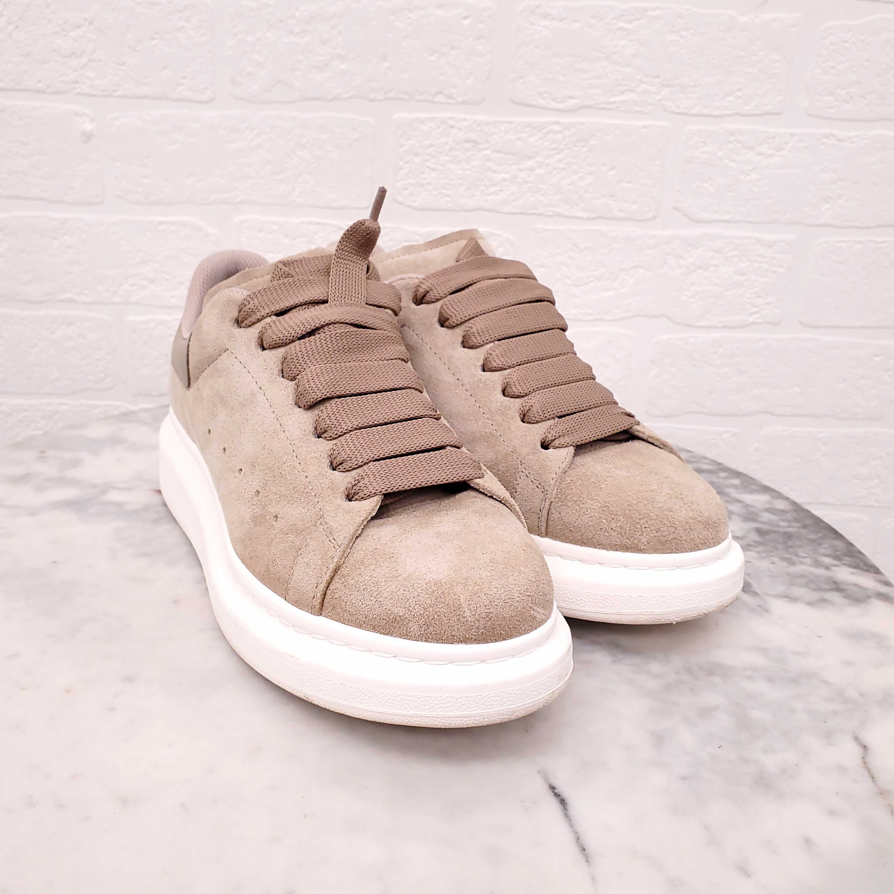 ALEXANDER MCQUEEN BEIGE SUEDE SNEAKER - SIZE 38.5