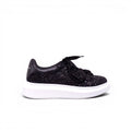 ALEXANDER MCQUEEN BLACK SPARKLY SNEAKERS - SIZE 38.5