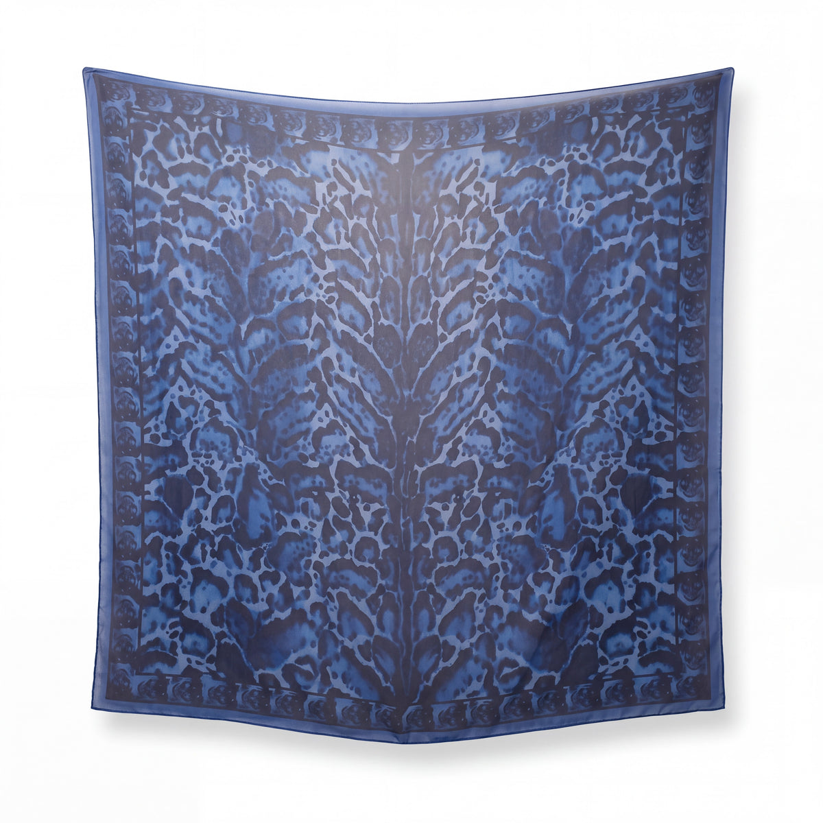 ALEXANDER MCQUEEN BLUE SKULL SCARF