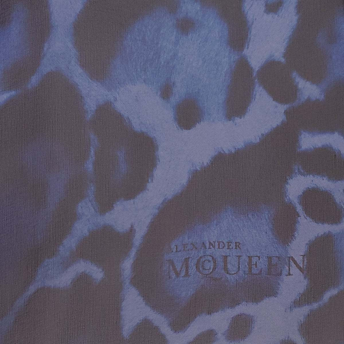 ALEXANDER MCQUEEN BLUE SKULL SCARF