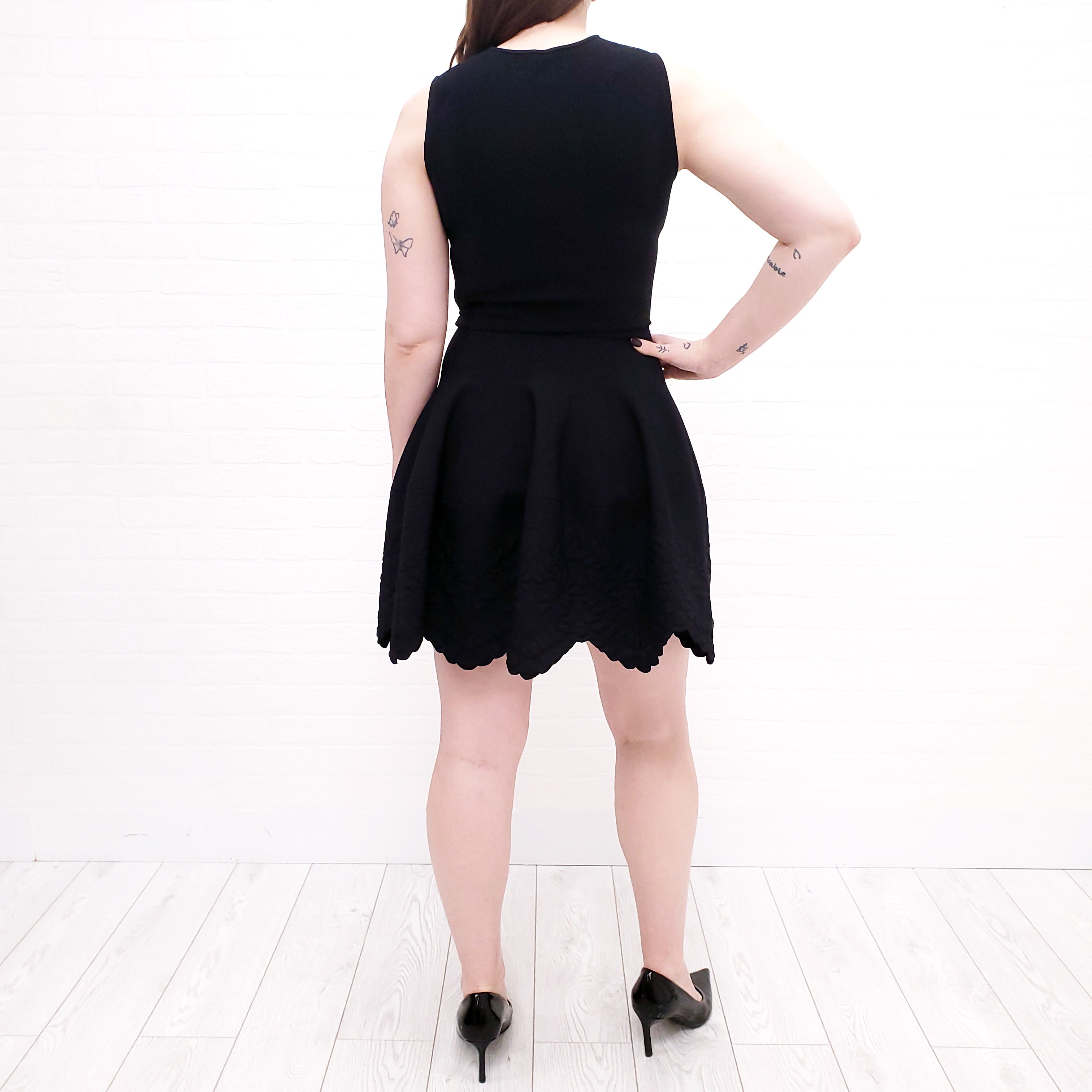 ALEXANDER MCQUEEN ONE SHOULDER WITH LEATHER BUCKLE - SIZE XS