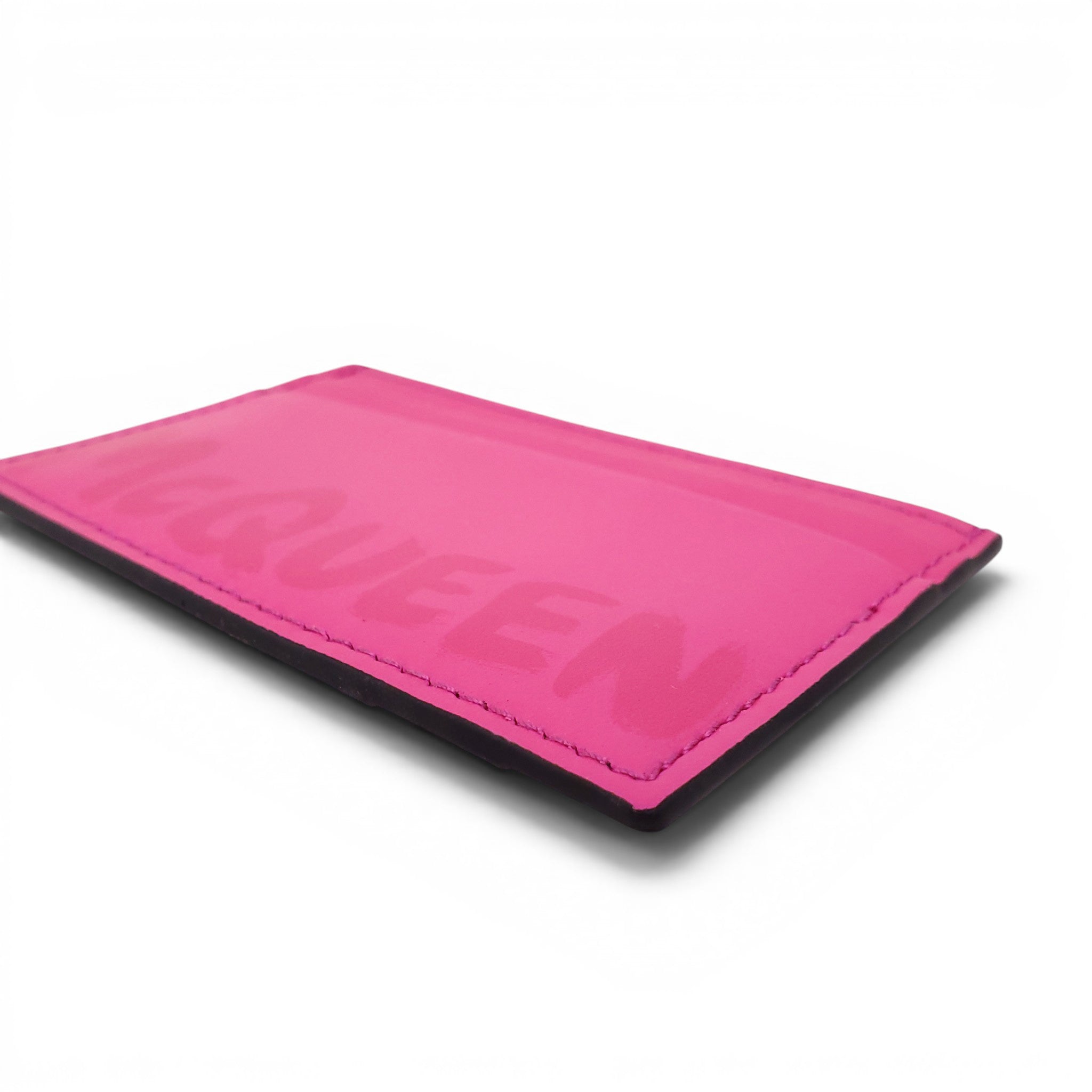 ALEXANDER MCQUEEN PINK LOGO CARD HOLDER