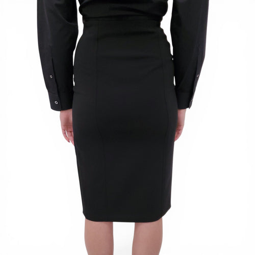 ALEXANDERWANG.T BLACK PENCIL SKIRT WITH SLIT - SIZE 0