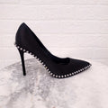 ALEXANDER WANG BLACK HEELS WITH CRYSTAL BALLS - SIZE 41