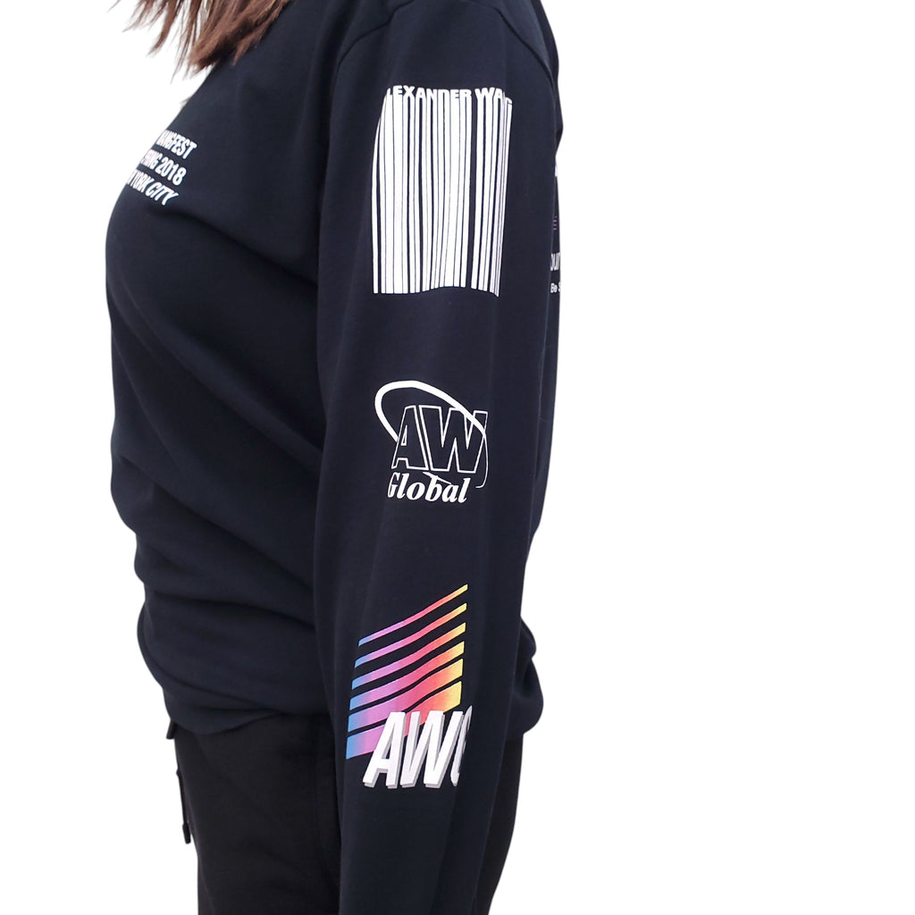 ALEXANDER WANG BLACK WANGFEST 2018 GRAPHIC SWEATSUIT - SIZE XS/S