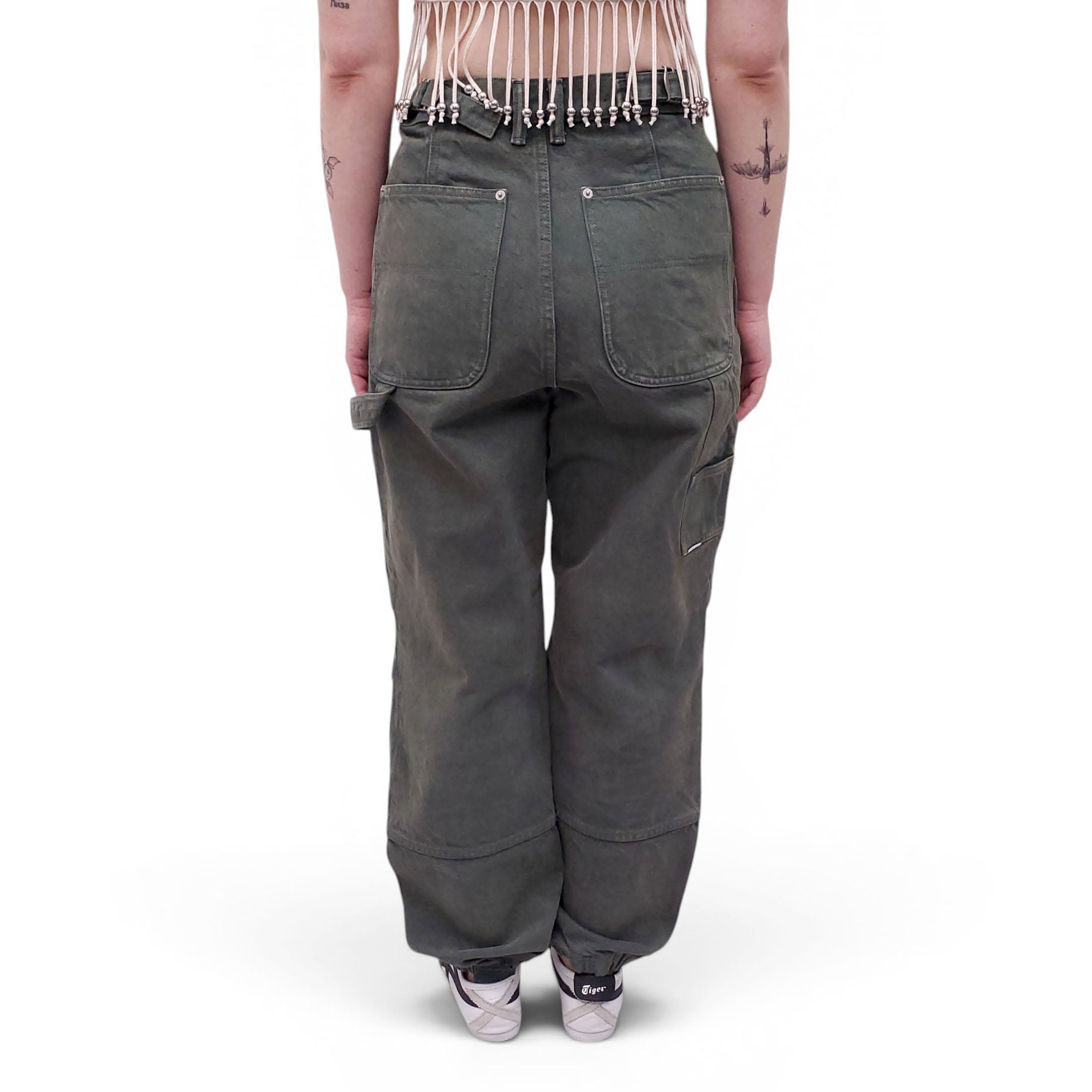 ALEXANDER WANG GREEN CARGO JEANS - SIZE 26