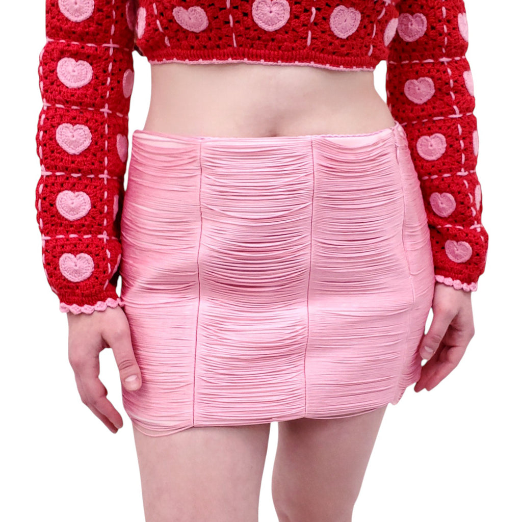 ALEXANDER WANG RUNWAY PINK FRINGE SKIRT - SIZE 6