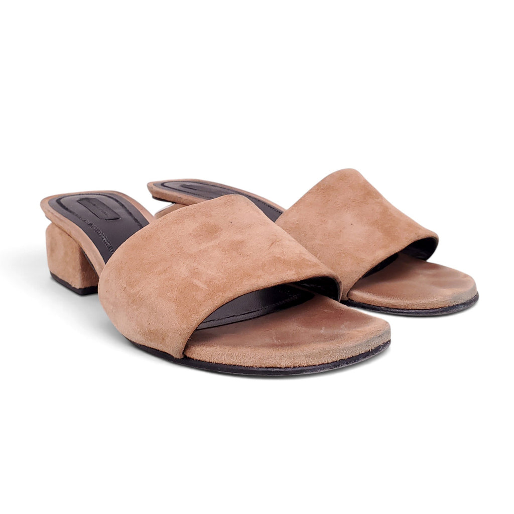 ALEXANDER WANG SUEDE SLIDES - SIZE 38