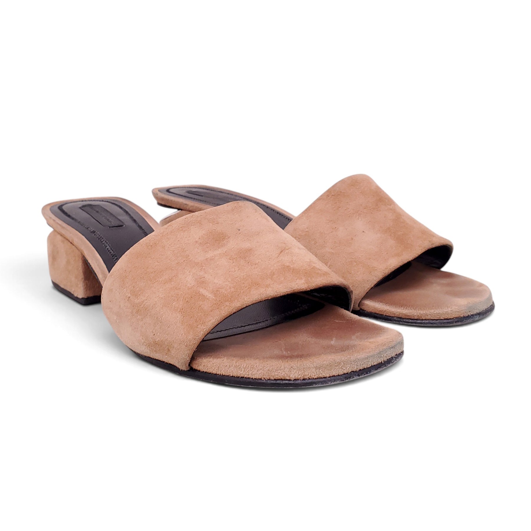 ALEXANDER WANG SUEDE SLIDES - SIZE 38
