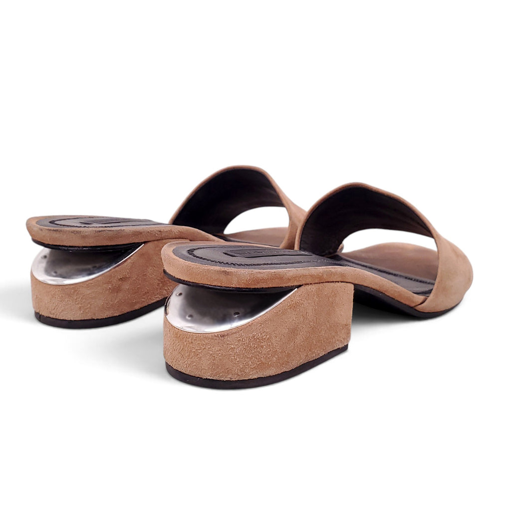 ALEXANDER WANG SUEDE SLIDES - SIZE 38