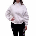 ALEXANDER WANG WHITE LOGO HOODIE SWEATSHIRT - SIZE S