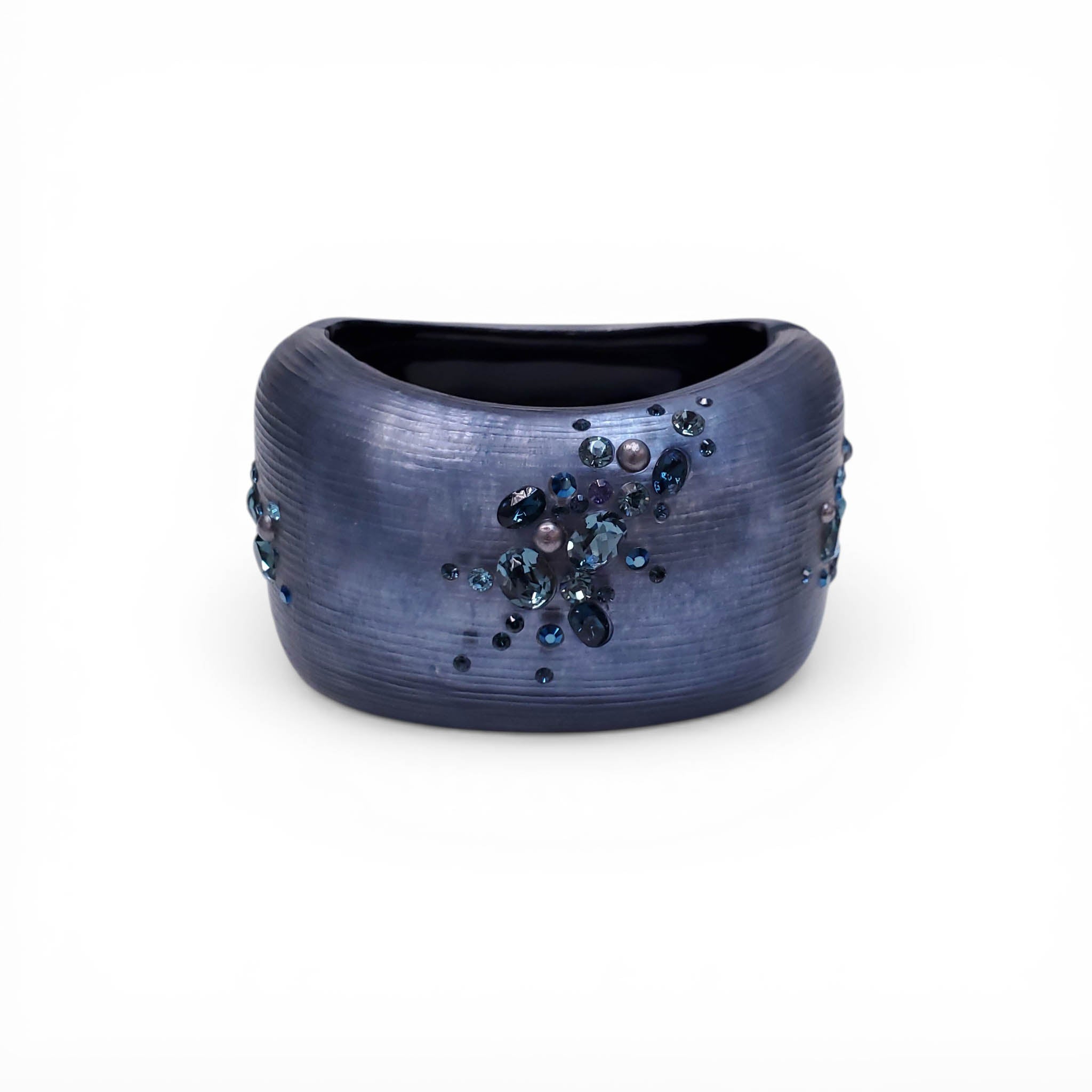 ALEXIS BITTAR BLUE CRYSTAL WIDE CUFF