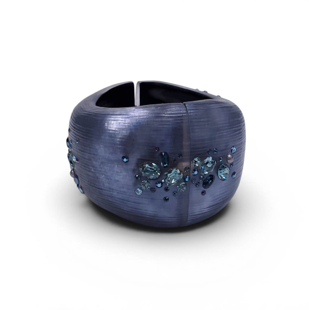 ALEXIS BITTAR BLUE CRYSTAL WIDE CUFF
