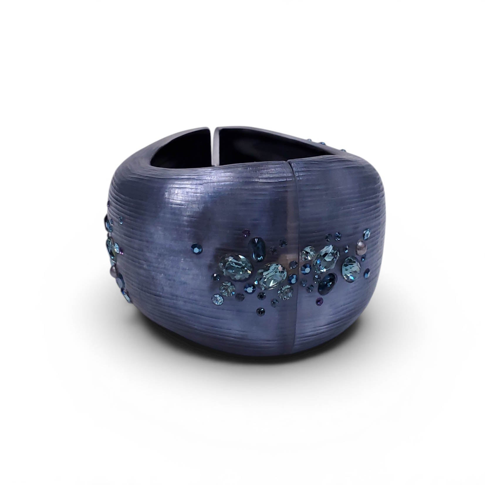 ALEXIS BITTAR BLUE CRYSTAL WIDE CUFF