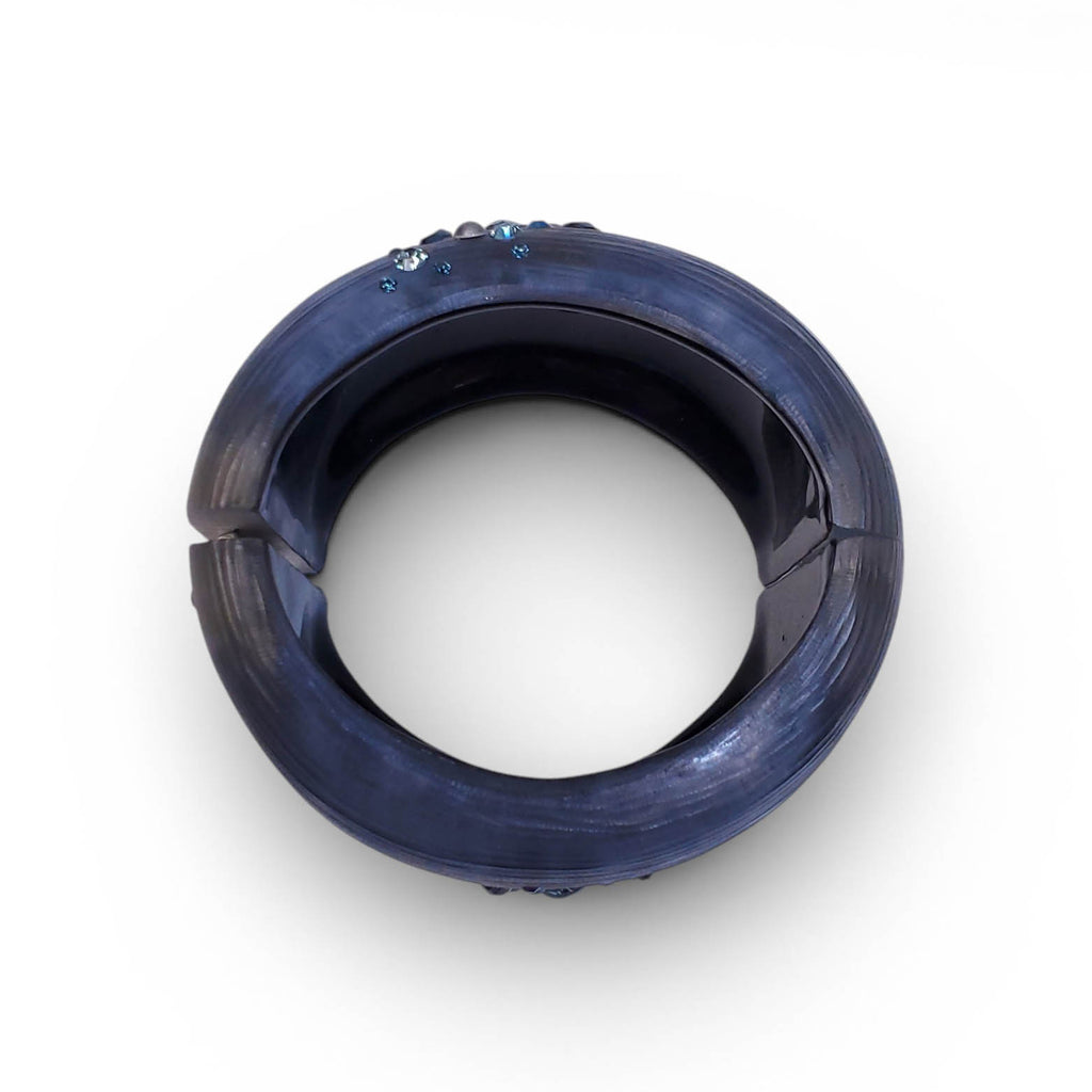 ALEXIS BITTAR BLUE CRYSTAL WIDE CUFF