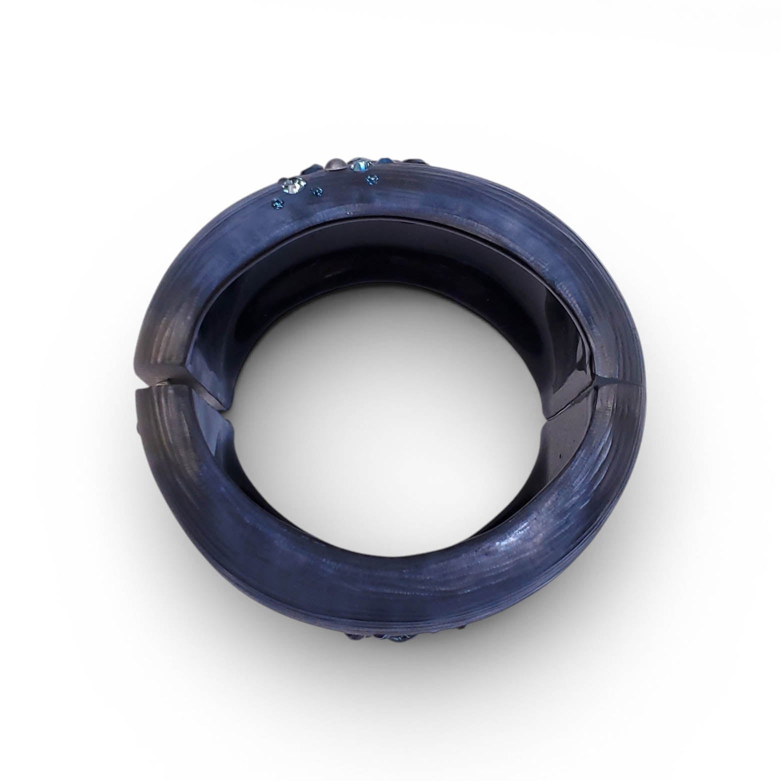 ALEXIS BITTAR BLUE CRYSTAL WIDE CUFF