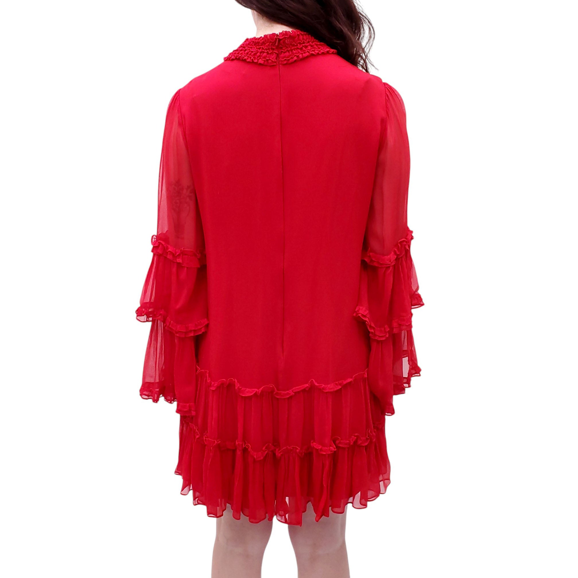 ALEXIS RED BABYDOLL DRESS - SIZE M