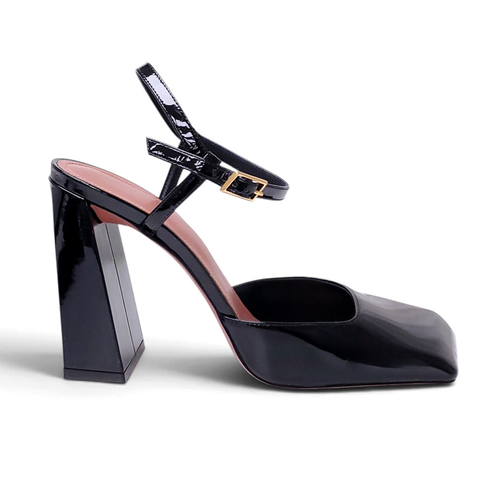 AMINA MUADDI CHARLOTTE 95 PATENT LEATHER PUMPS - SIZE 39