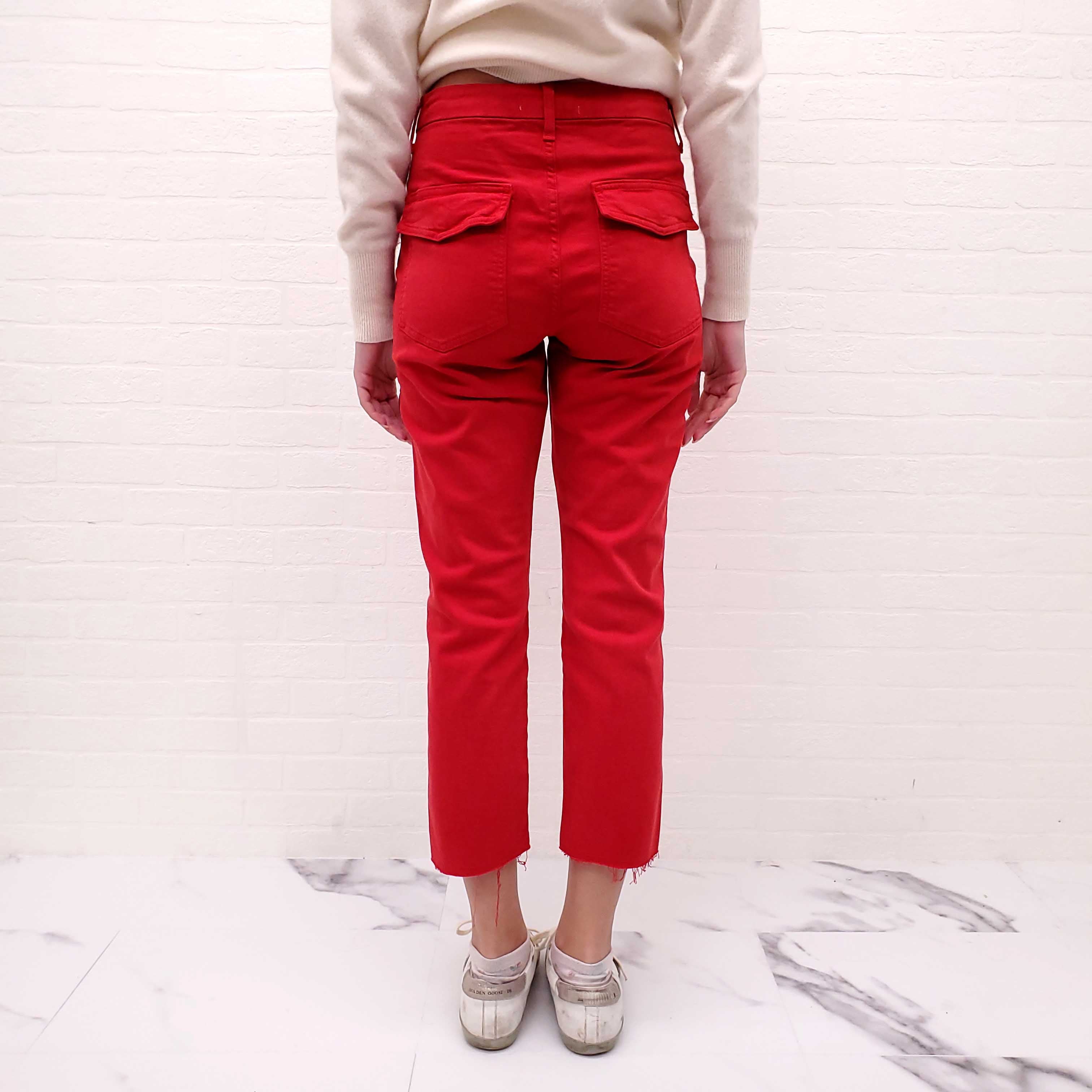 AMO RED CARGO PANTS - SIZE 26