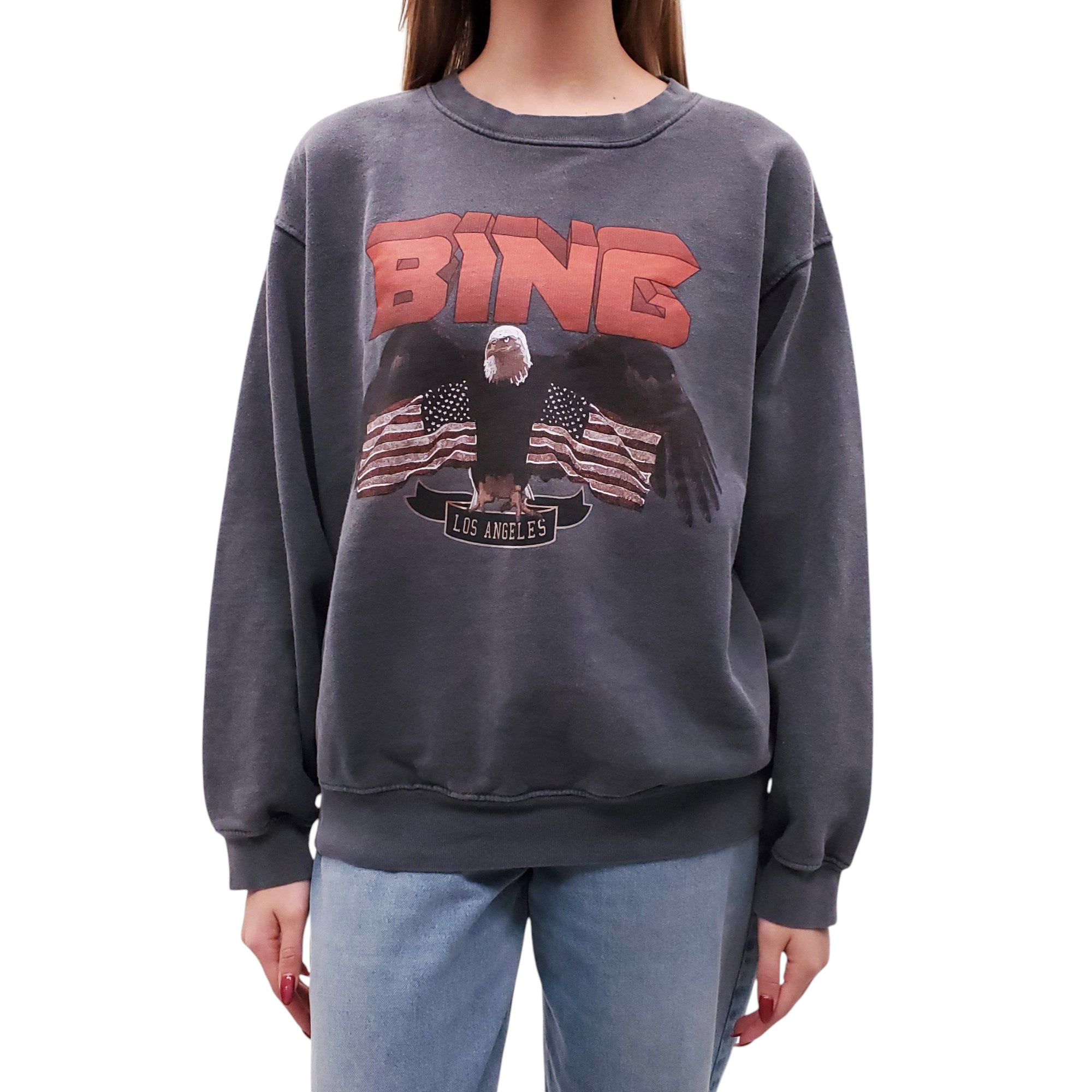 ANINE BING GRAPHIC EAGLE SWEATSHIRT - SIZE L