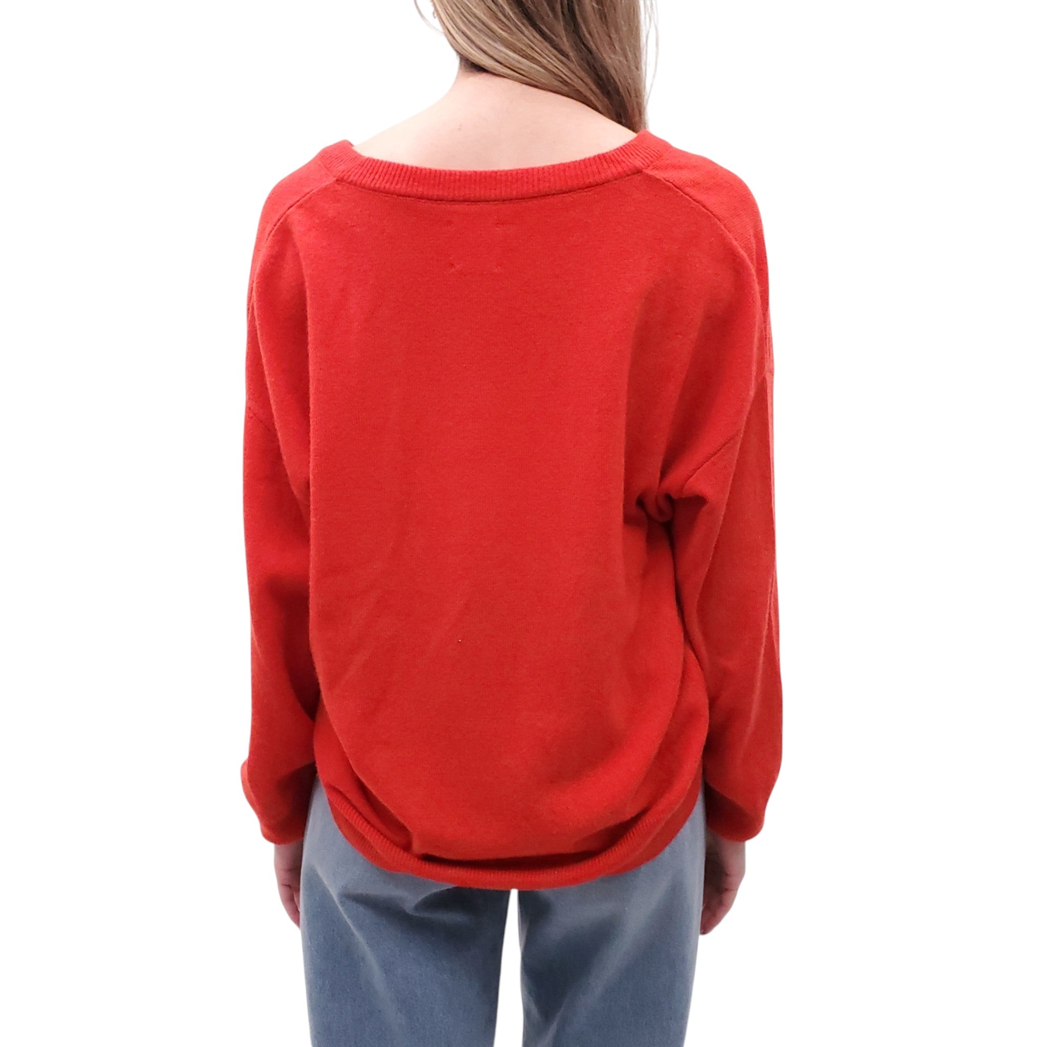 ANINE BING RED CASHMERE SWEATER - SIZE S