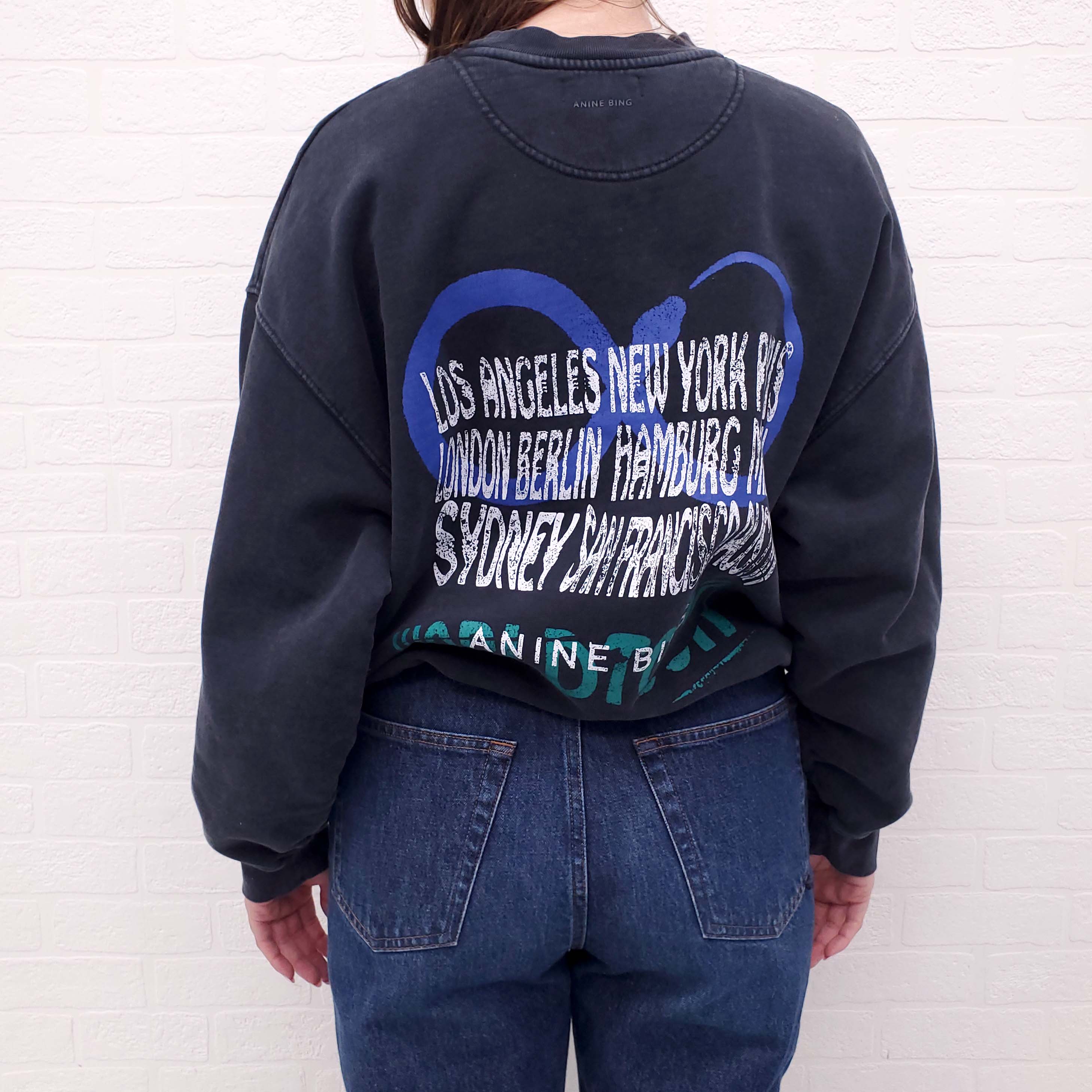 ANINE BING SNAKE SWEATSHIRT - SIZE S