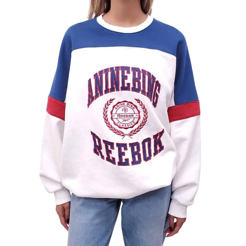 ANINE BING X REEBOK OVERSIZED LOGO SWEATSHIRT - SIZE S