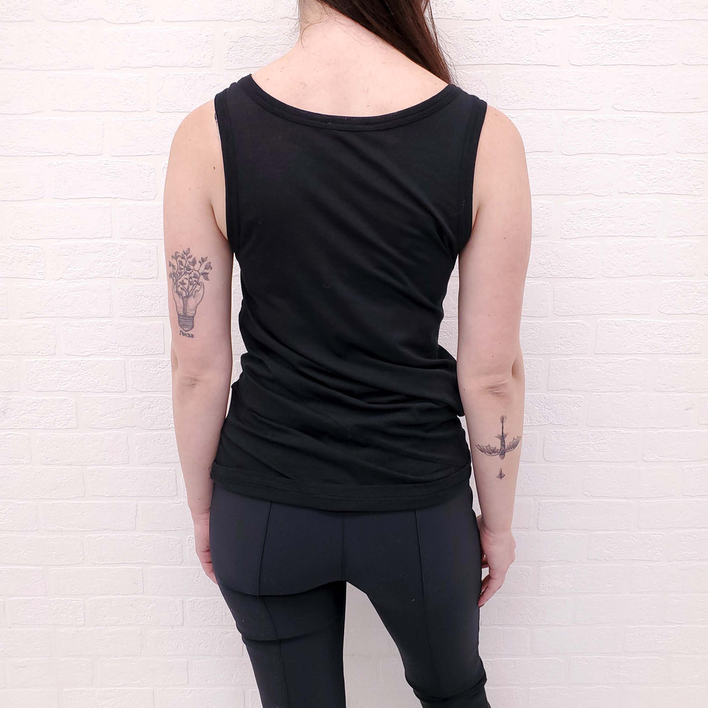 ANN DEMEULEMEESTER BLACK SLEEVELESS TOP - SIZE 36