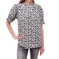 APIECE APART BLACK AND WHITE FLORAL PRINT BLOUSE - SIZE M