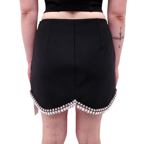 AREA BLACK CRYSTAL SKIRT - SIZE 6