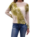 AVANT TOI CREAM AND GREEN KNIT SWEATER - SIZE L