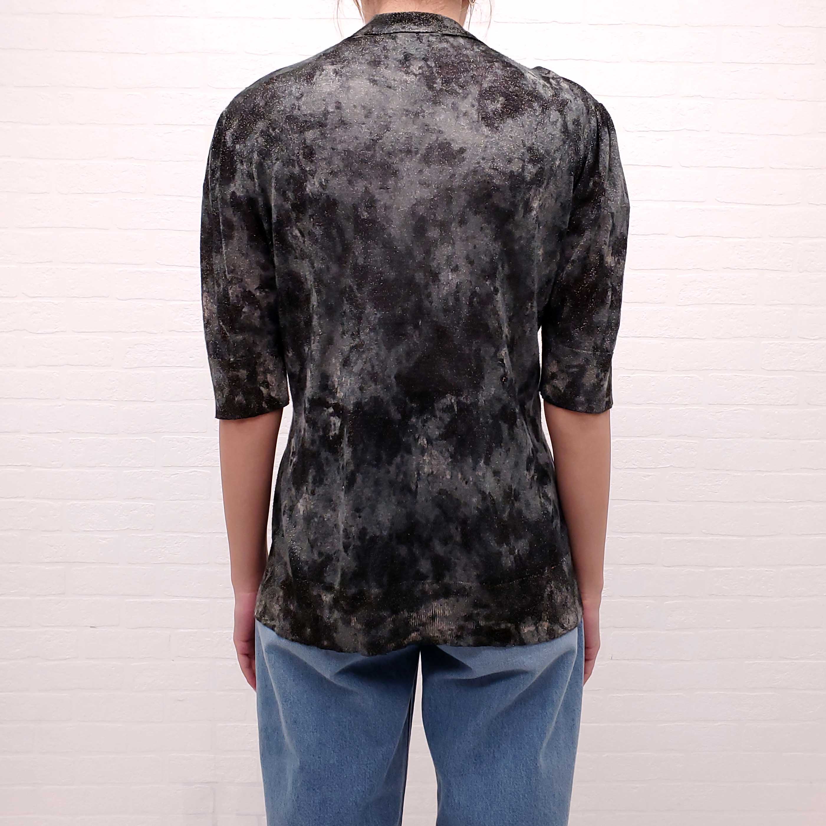 AVANT TOI SHIMMER SHORT SLEEVE KNIT T-SHIRT - SIZE XL