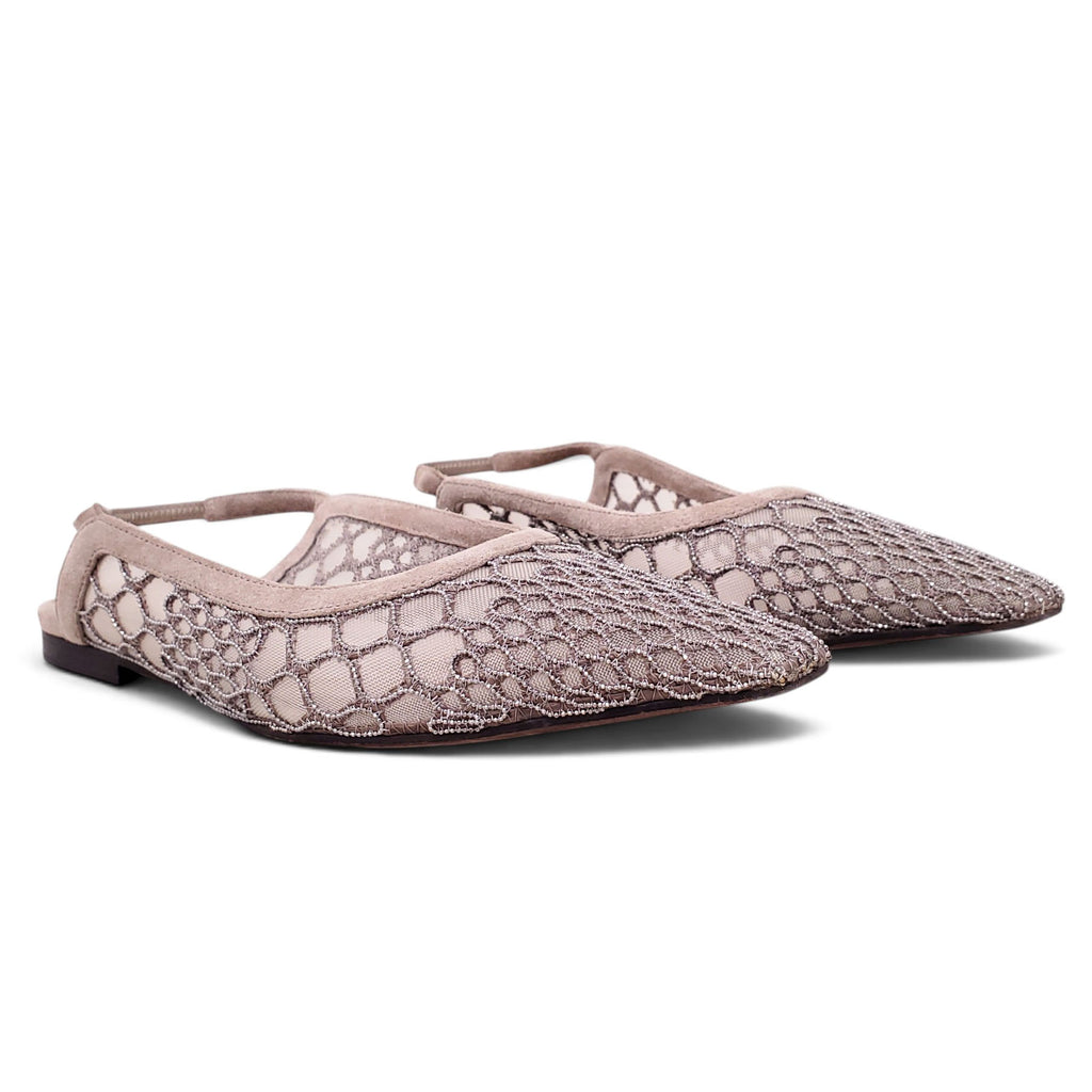 B.C. EMBELLISHED FLAT SHOES - SIZE 37.5