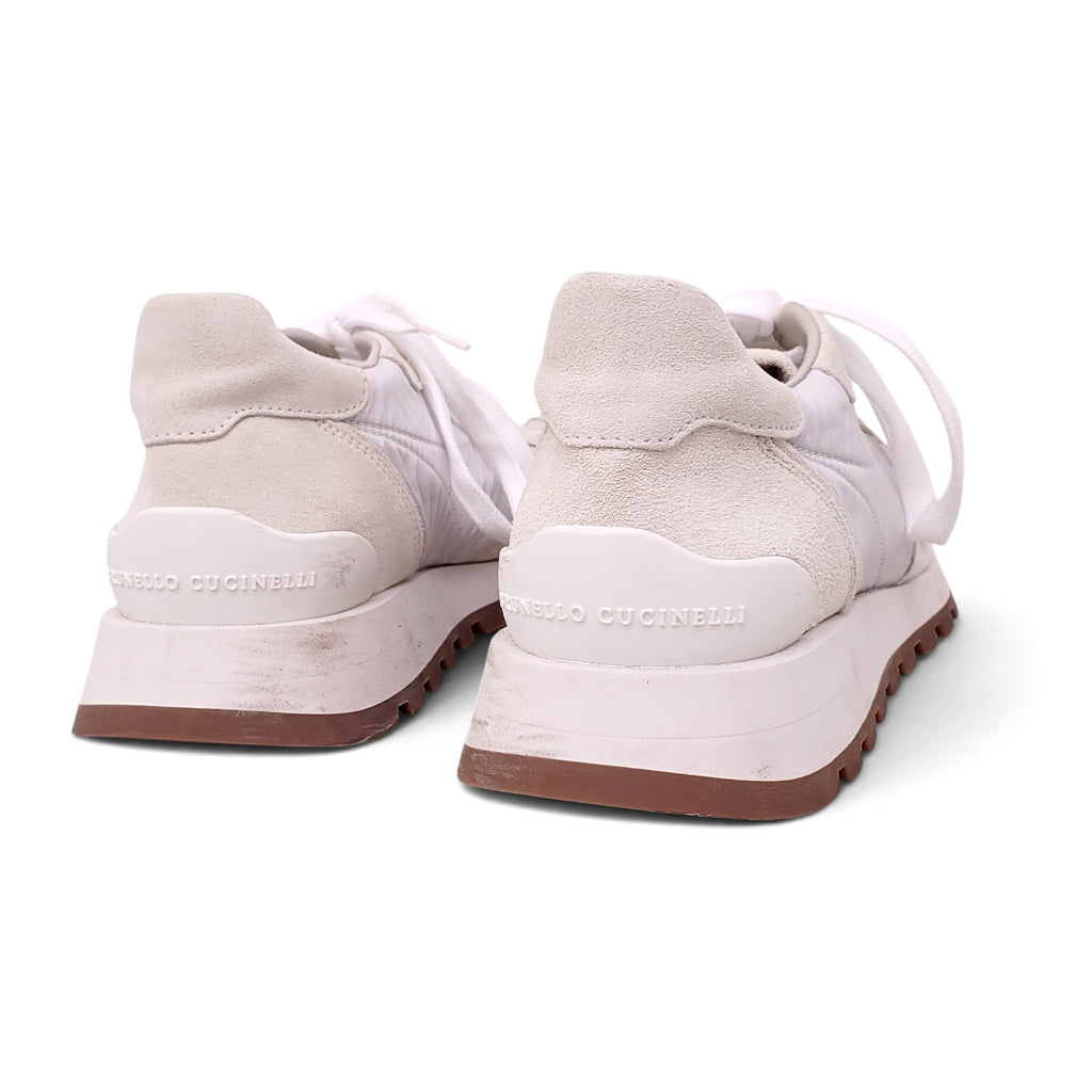 B.C. IVORY SNEAKERS WITH MONILI DETAIL - SIZE 38