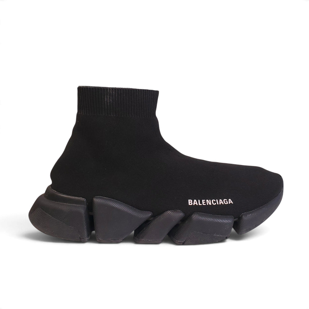 BALENCIAGA ALL BLACK SPEED SNEAKERS - SIZE 41