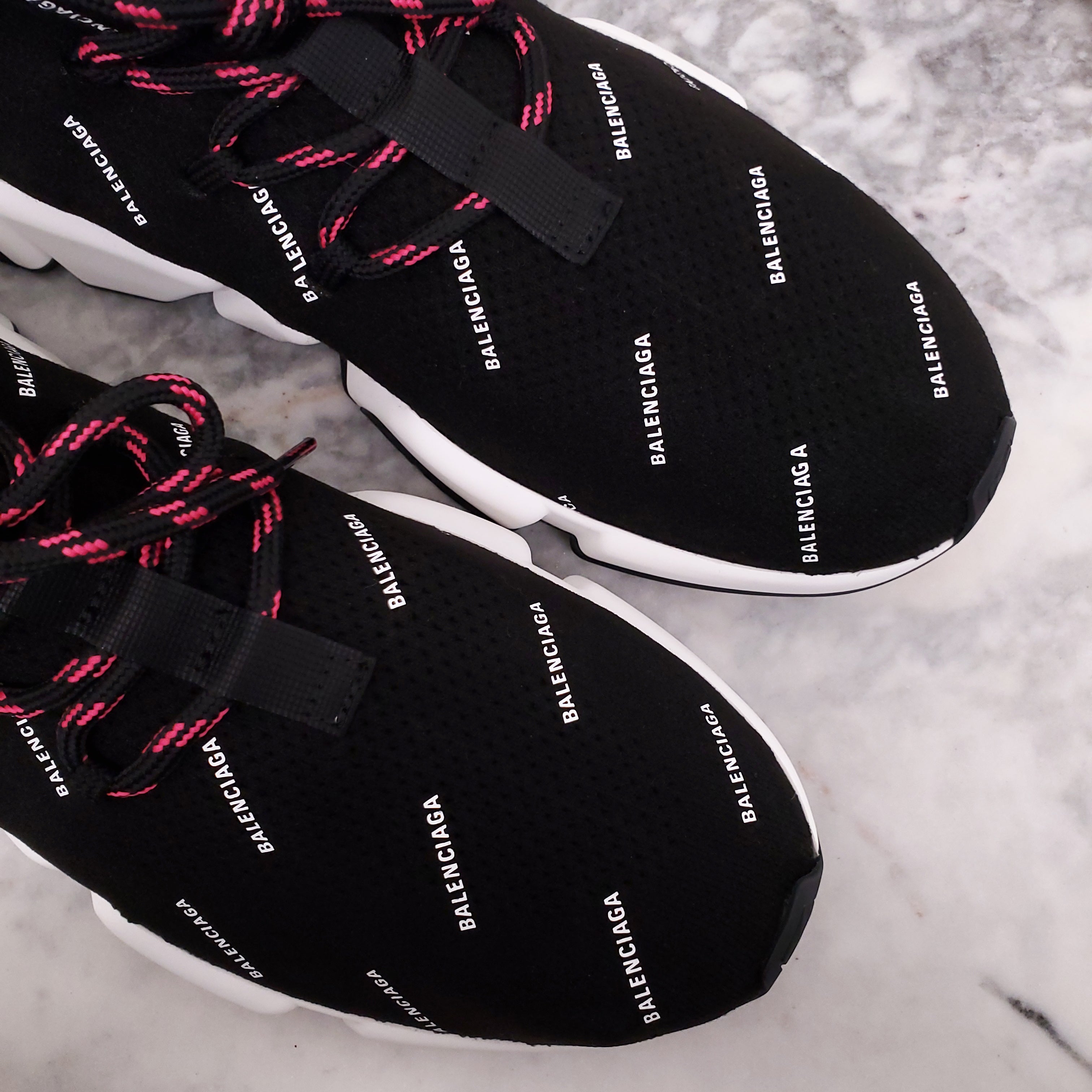 BALENCIAGA ALLOVER LOGO SPEED SNEAKERS - SIZE 41