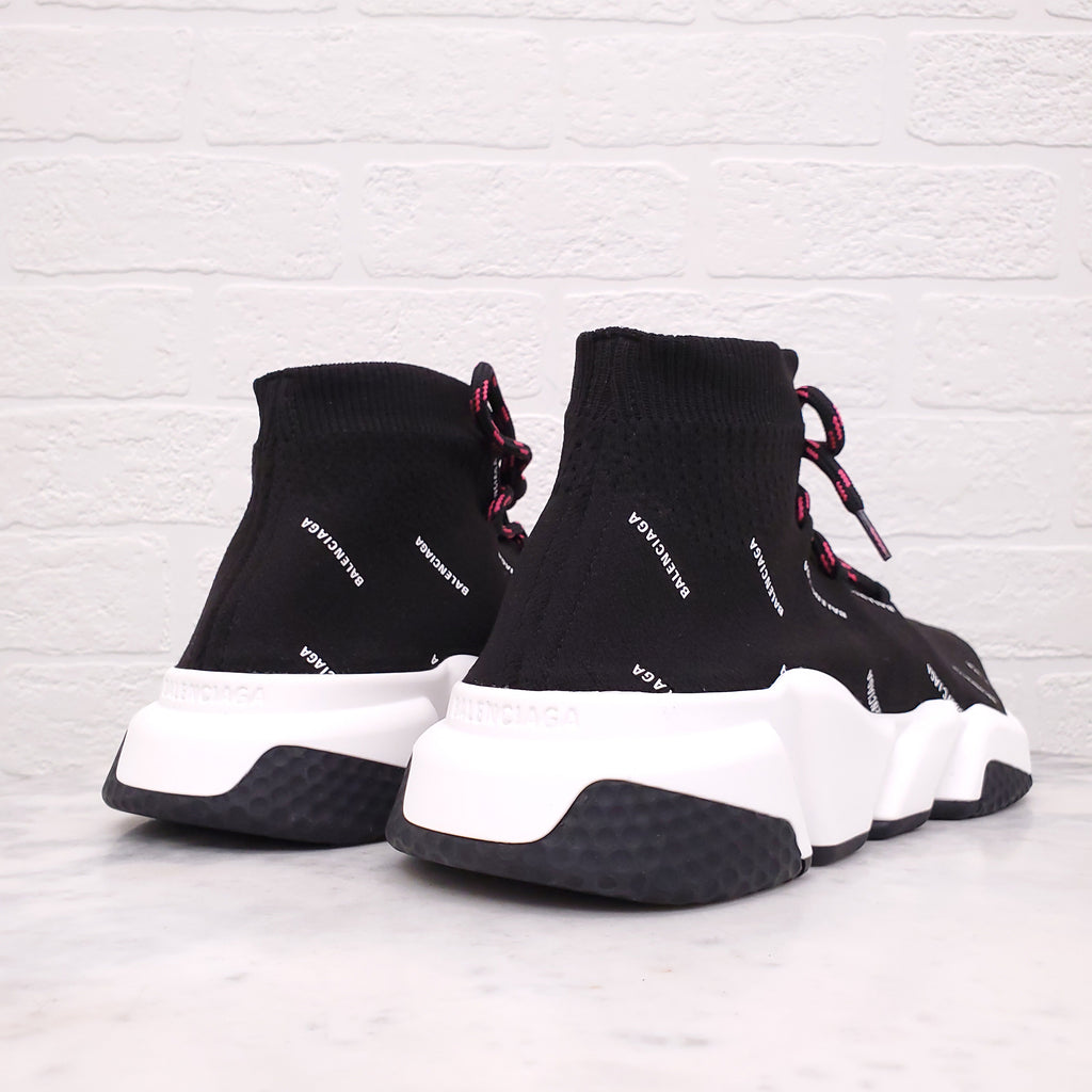 BALENCIAGA ALLOVER LOGO SPEED SNEAKERS - SIZE 41