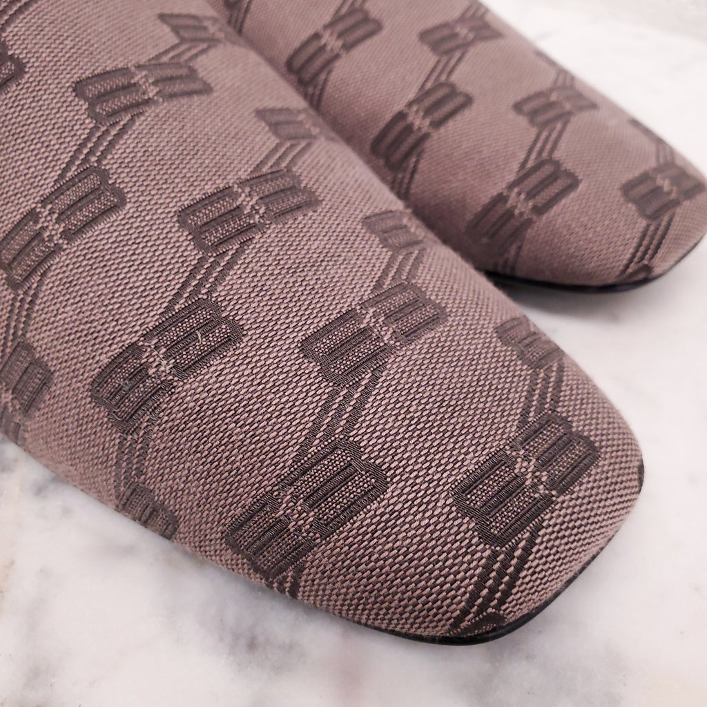 BALENCIAGA BB MONOGRAM MULE SLIDES - SIZE 38