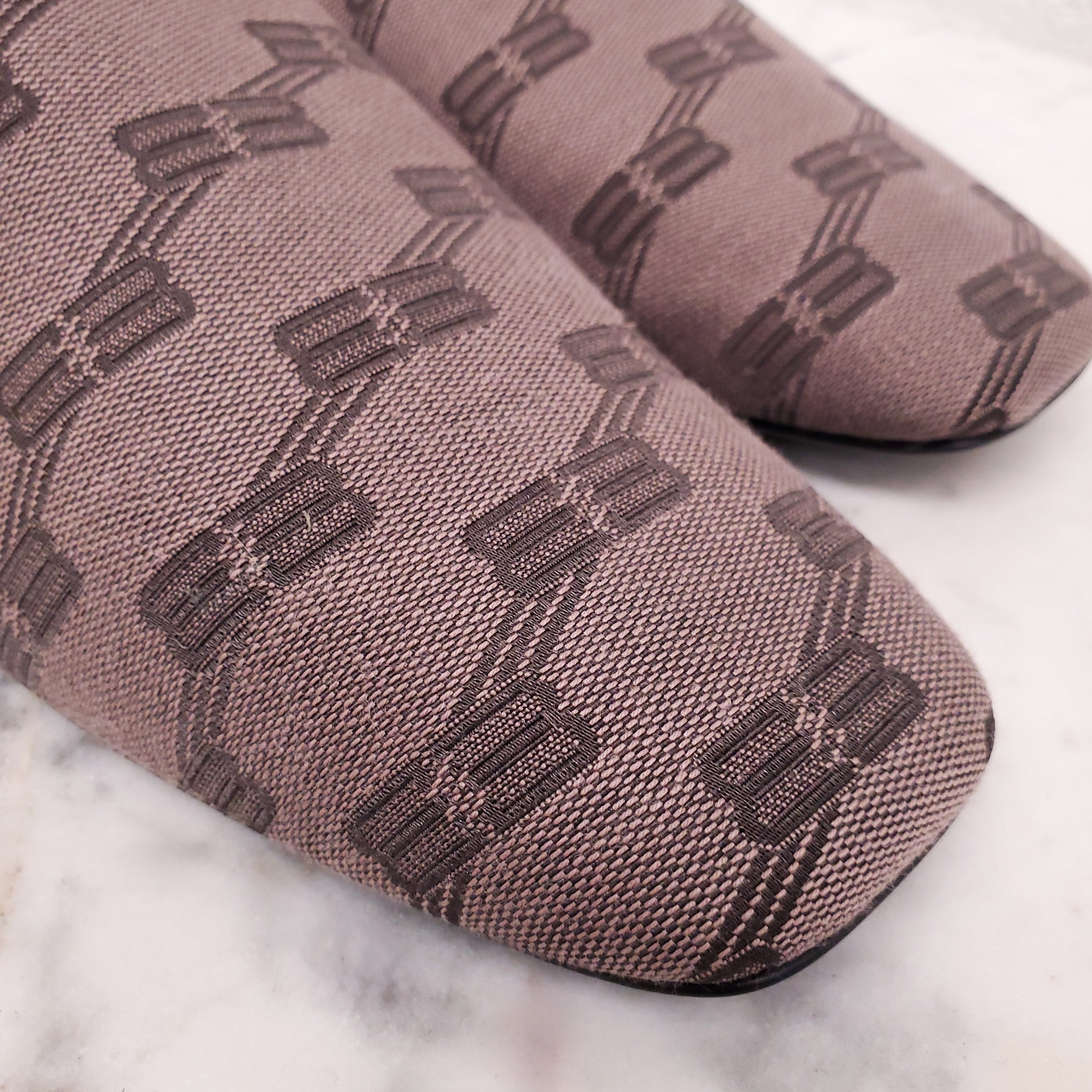 BALENCIAGA BB MONOGRAM MULE SLIDES - SIZE 38