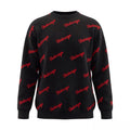 BALENCIAGA BLACK AND RED LOGO SWEATER - SIZE XS